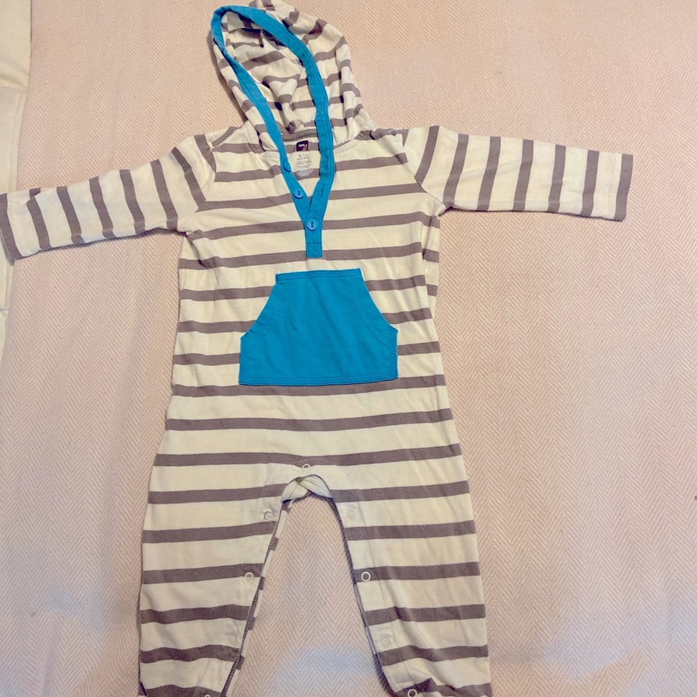 Tea Collection Striped Hooded Romper